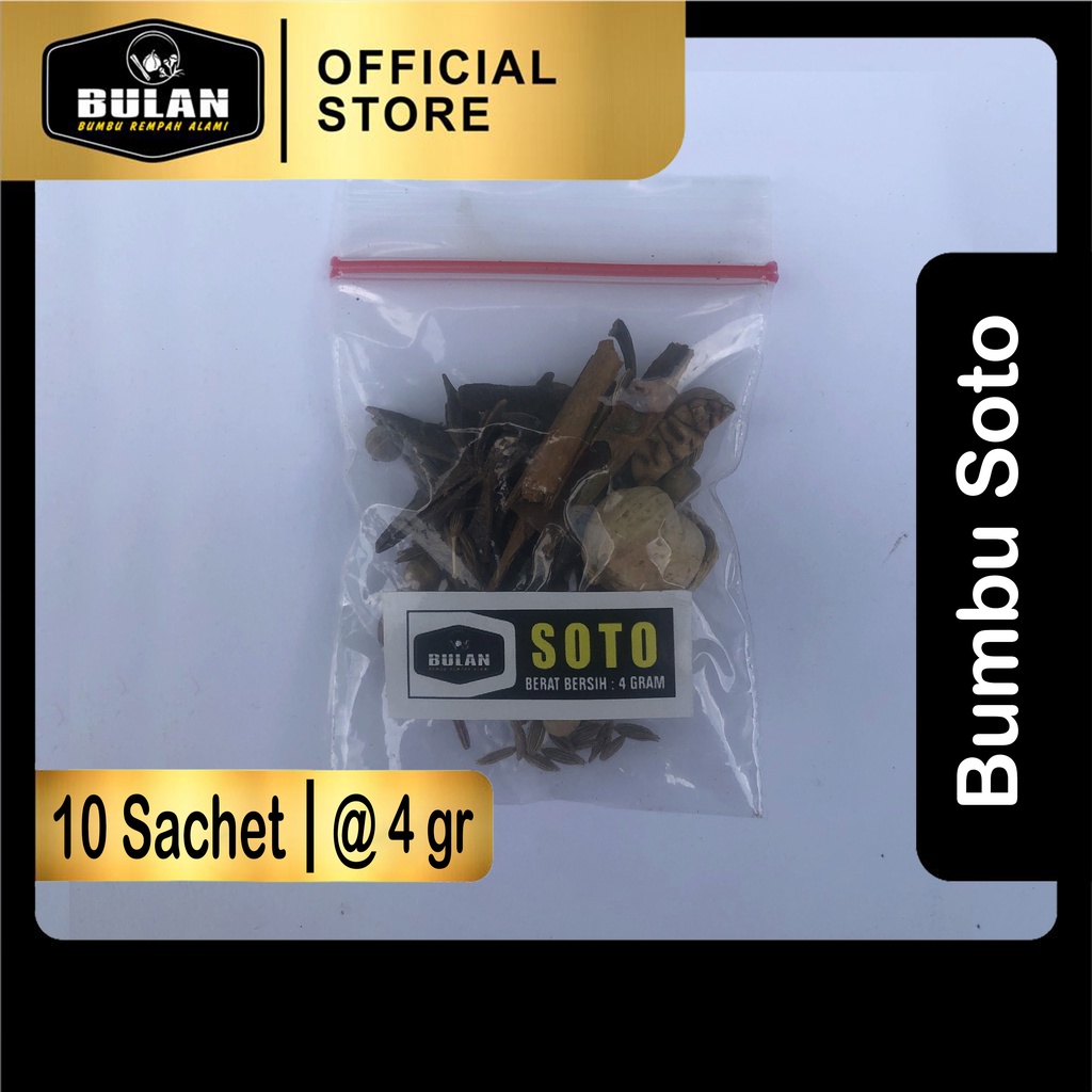

Bumbu Dapur Soto - Bulan - Isi 10 Sachet @4 gram