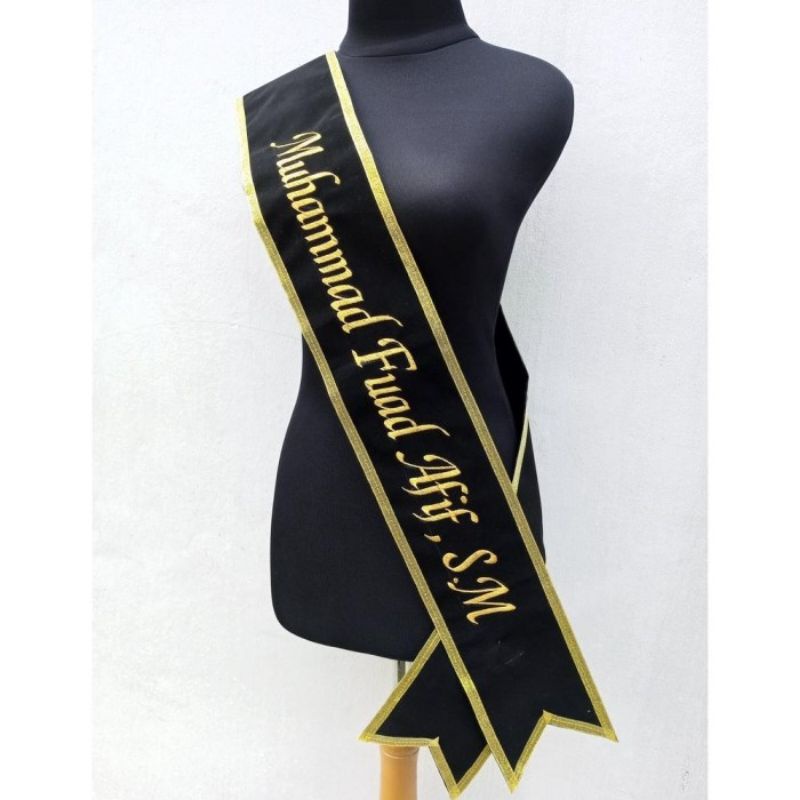 SELEMPANG WISUDA | GRADUATION SASH | BORDIR CUSTOM | selempang