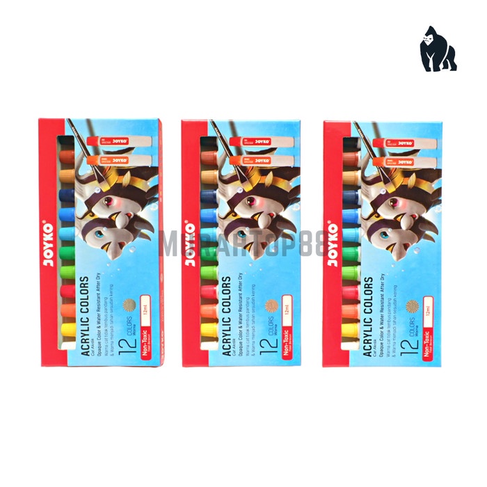 

Trendi Cat Akrilik Anak Joyko 12 Warna / Acrylic Color Acc-12Ml Set Limited