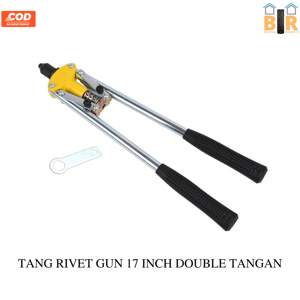 Tang Rivet Gun 17 Inch Tembak Paku Alat Perkakas Bantu Pasang Ripet Baut Hand Riverter Riverting Nut Nuts Guns Manual Non Slip