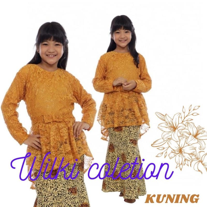 (restu ibu) SET KEBAYA ANAK PEREMPUAN KEBAYA MODERN ANAK SETELAN PANJANG KEBAYA ANAK TRADISIONAL TERBARU SHIREEN KIDS/baju brokat anak umur 4-11th kebaya anak perempuan pakaian pesta anak