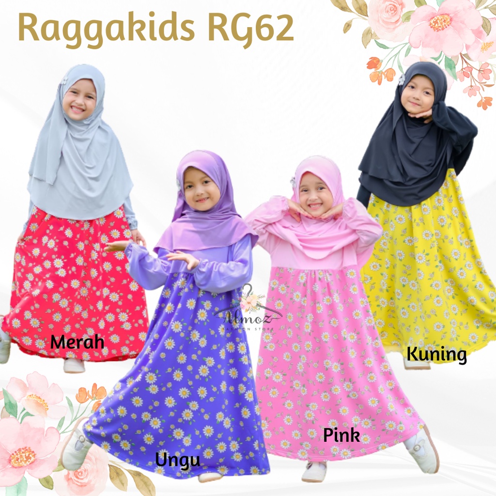 Gamis anak Raggakids Rg62 baju muslim anak - remaja 1-14 tahun