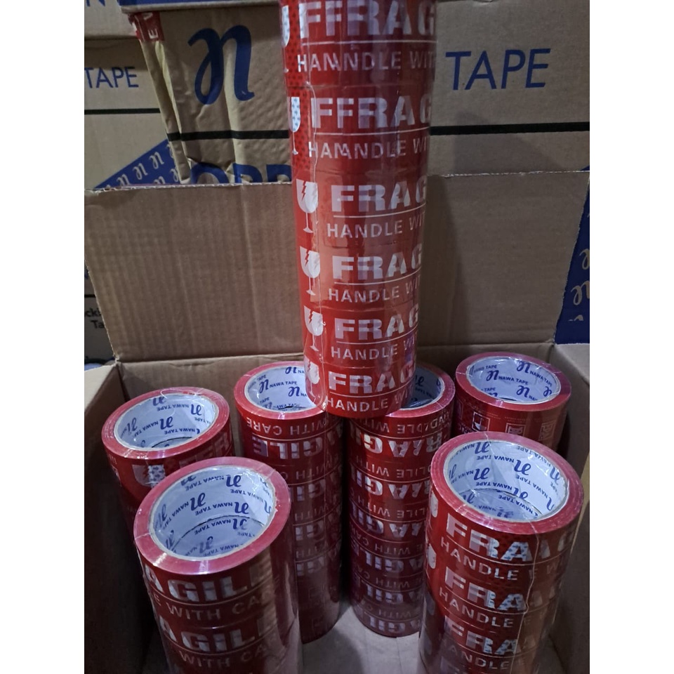 

HARGA LAKBAN FRAGILE MERAH 6 PCS 48 MM X 90 YARD BISA COD