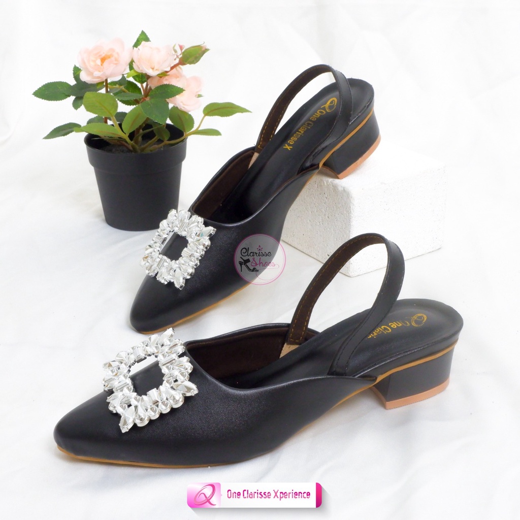 Clarisse Sepatu Wanita IZMIR Pump Heels Hak Tahu 3cm Sandal Selop