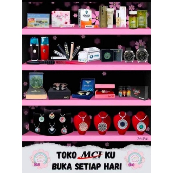 MCI Kalung Kesehatan (Lsw 2 Shell Biocarbon Heart Blue Bracelet Reborn MTP Hello Kitty  Black Kipas 