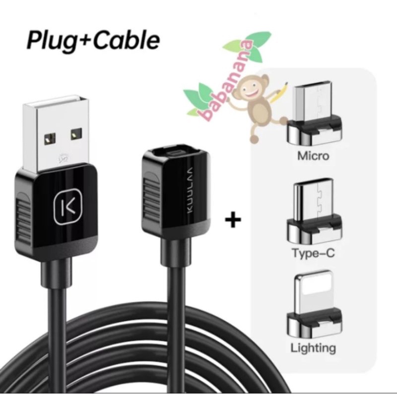 Kuulaa kabel charger Magnetic 3 in 1 micro usb casan Type C Lightning