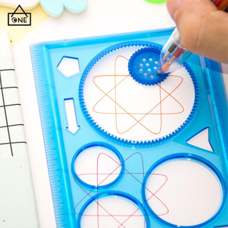 COD❤️Penggaris Rotary Penggaris Bunga Pattern Spirograph-A.one