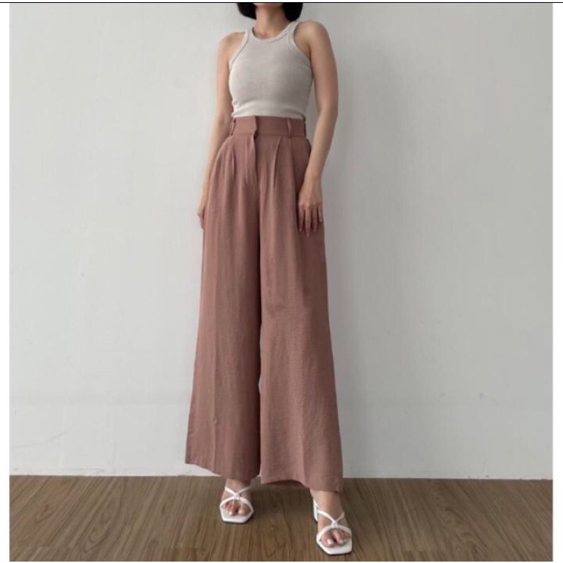 LOOSE PANTS - CELANA KULOT HIGHWAIST WANITA CULLOTE PANT - HIGHWAIST PANTS - KULOT CELANA PREMIUM - WIDE LEG PANTS - CULLOTE HIGHWAIST – HIGHWAIST- CELANA KULOT – CULLOTE - KULOT - CELANA WANITA KEKINIA