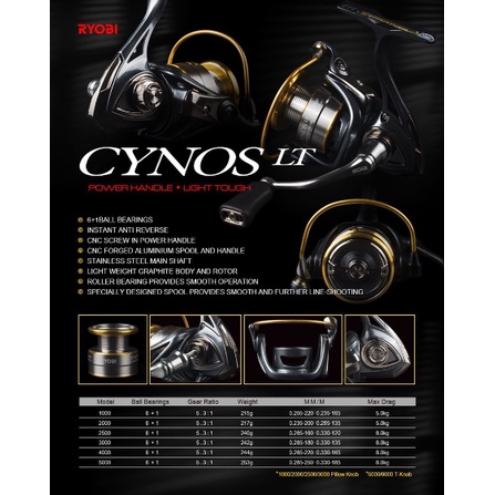 Reel RYOBI Cynos LT 1000 2500 3000 Power Handle