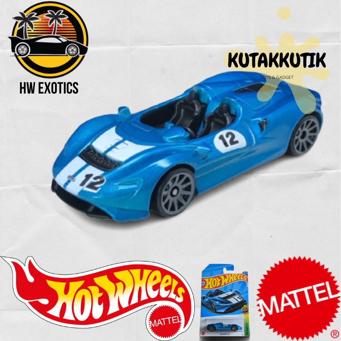 Hot Wheels Mclaren Elva Biru No 12 Lot Q 2022 HW Exotics