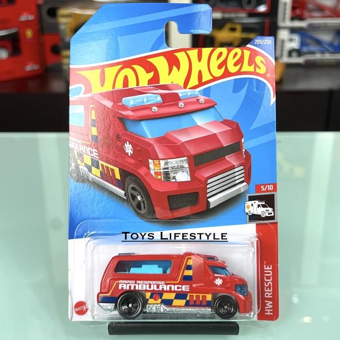 Mobil Hotwheels Hot Wheels Diecast - Hw Rapid Response Ambulance By Eastern