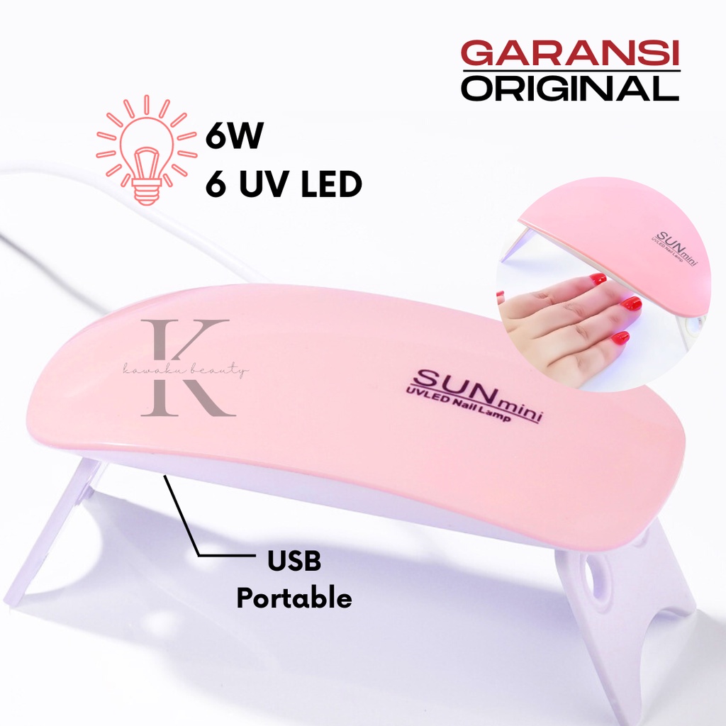 UV LED Nail Art Lampu Pengering Kutek Gel Polish Sun Mini