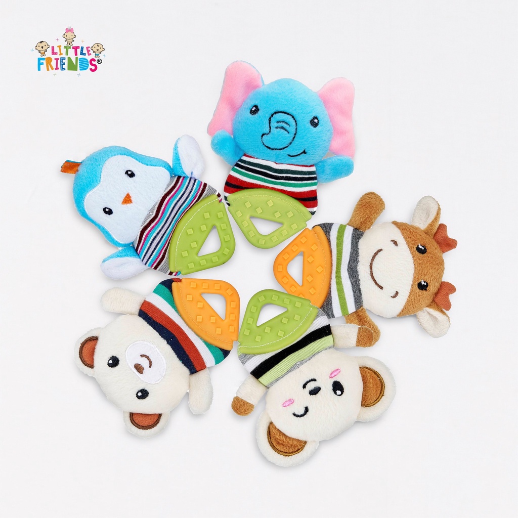 Little Friends Rattle Teether | Mainan Gigitan dengan Kerincingan