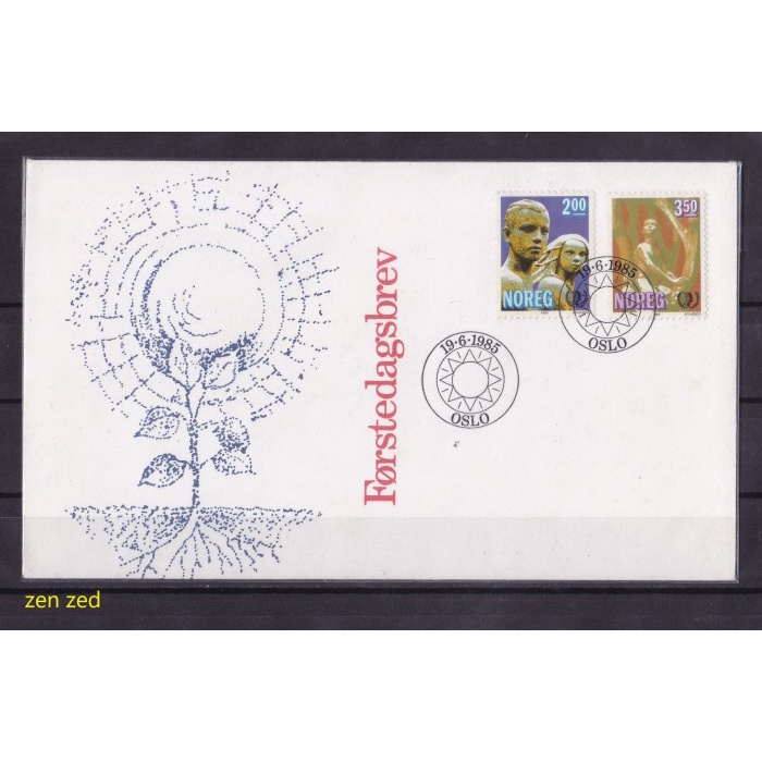 

A153 Prangko FDC SHP Norwegia 1985 The International Youth Year 1 Pcs