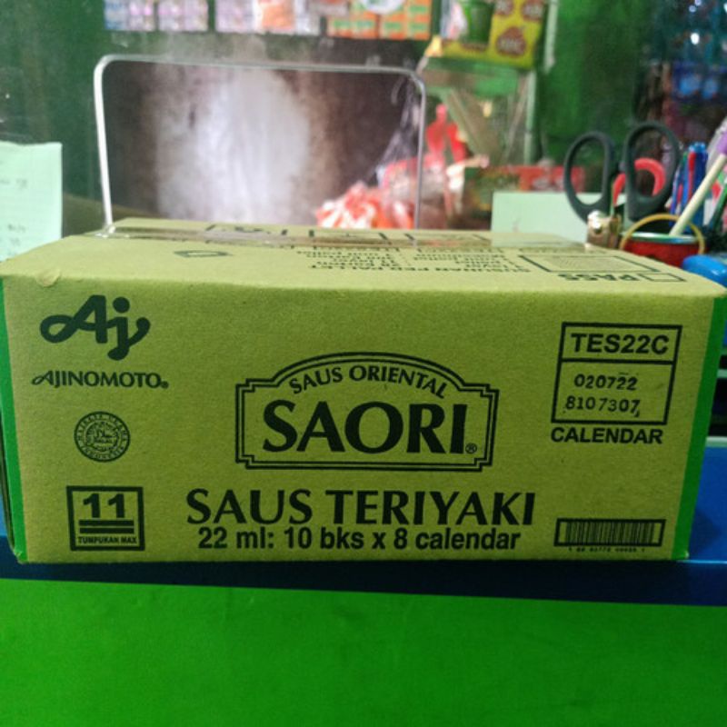 

Saori Saus Teriyaki Sachet 21 gr per dus ( 8 x 10 sct )