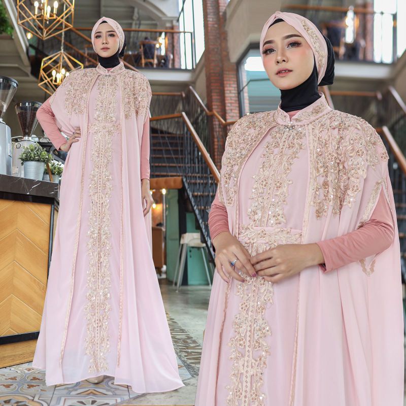 KAFTAN AYU DEWI // BAHAN CERUTY BABYDOLL PLUS BORDIR PAYET // FREE TURBAN DAN MANSET/INNER // By Riska Mode