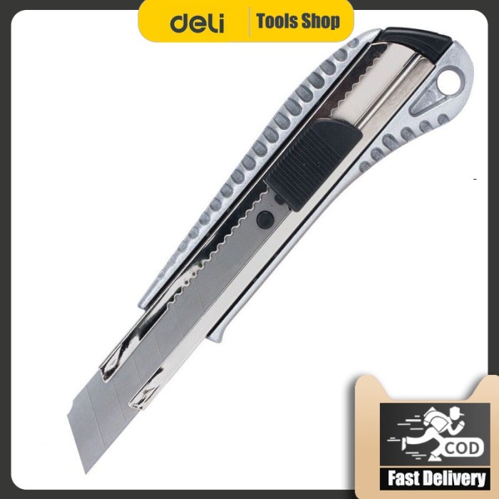 

Pemotong Deli Utility Knife / Cutter Pisau Kayu Aluminium 18Mm Sk2 Edl4255
