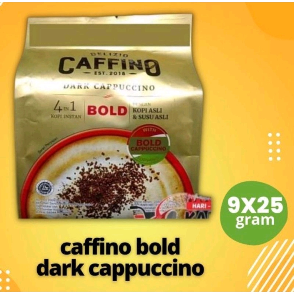 Caffino Bold Pouch 5 Pcs X 30 Gr / Bold Dark Cappuccino 9pcs x 25g - exp 2024