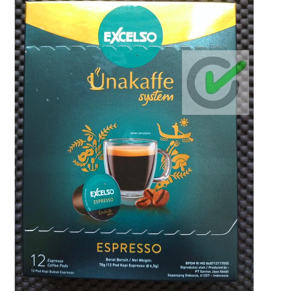 HOT Product ✅ Excelso Unakaffe Capsule - Espresso ( Kapsul Kopi / Coffee Pods ) - 1 pack isi 12 Kaps