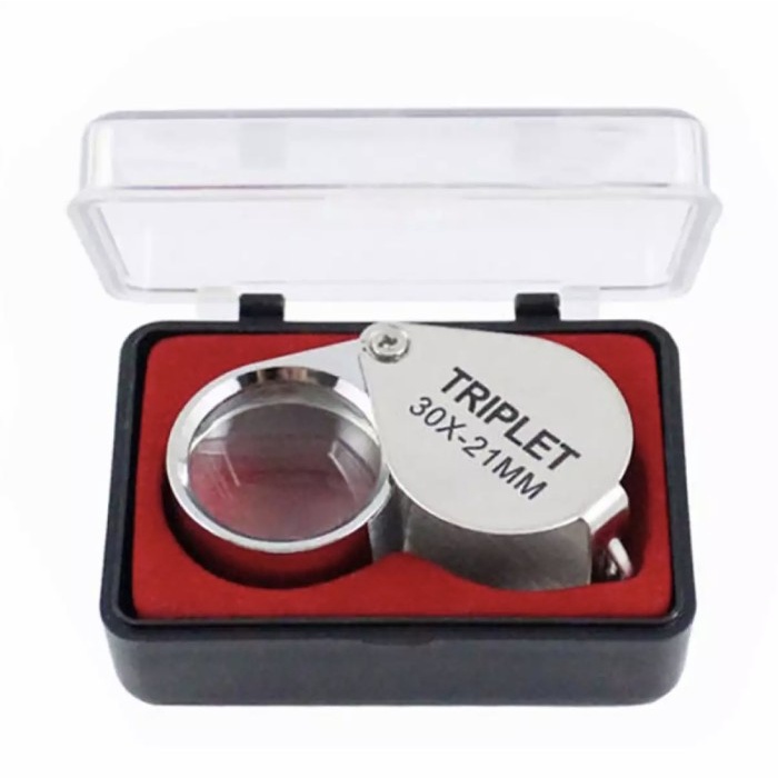 

Loupe Triplet - Kaca Pembesar Portable Magnifier Gold Eye 30X-21mm