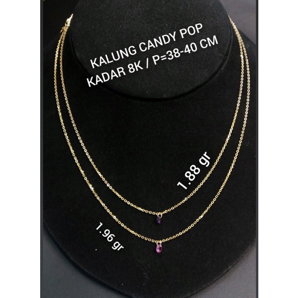 KALUNG AYU CANDY POP UNGU PINK KADAR 375 8k