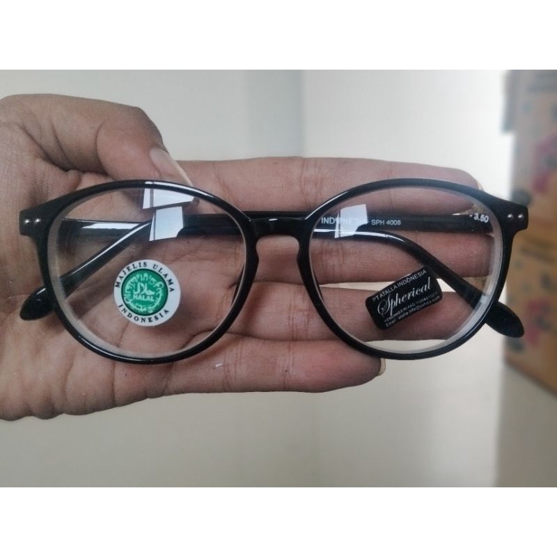 Kacamata Minus Rabun Jauh Frame Oval Lebar / Besar Mika Unisex Pria Wanita