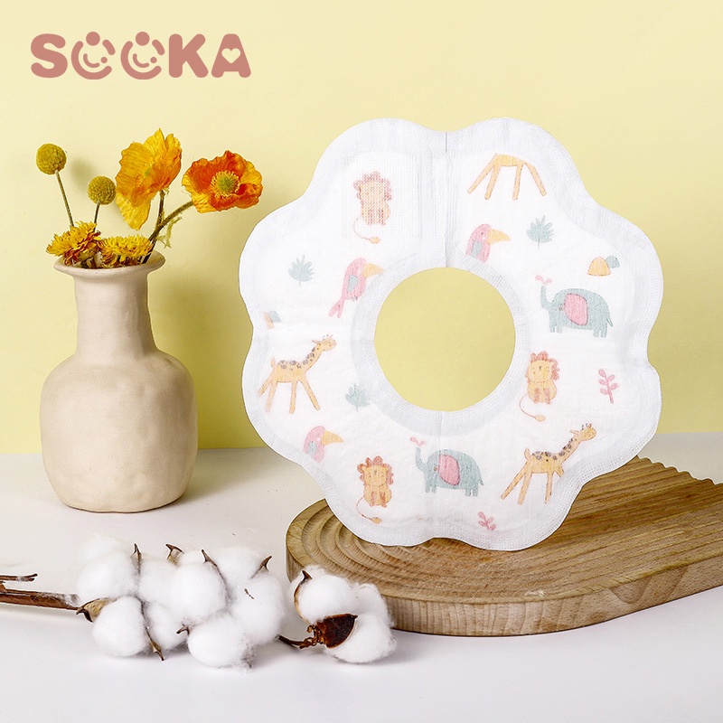 SOOKA BIB Slabber Non Woven Fabric Quality/ Handuk Air Liur Bayi / Round BIB / BIB 360° / Tatakan iler / Celemek Bayi ReUseable SK-ECA1053