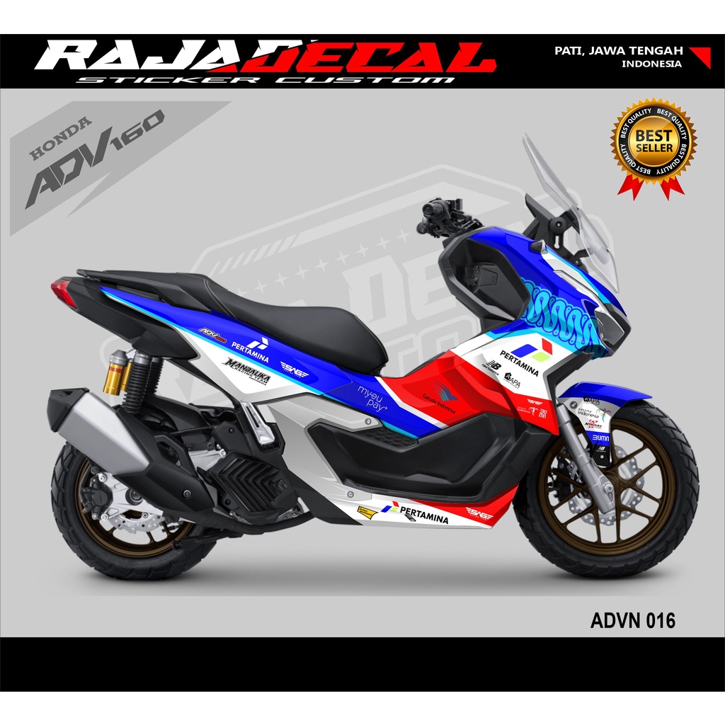 Modifikasi Sticker Decal Honda ADV 160 2022-Stiker Dekal ADV 160 Disain Motif Honda Repsol ADVN 016