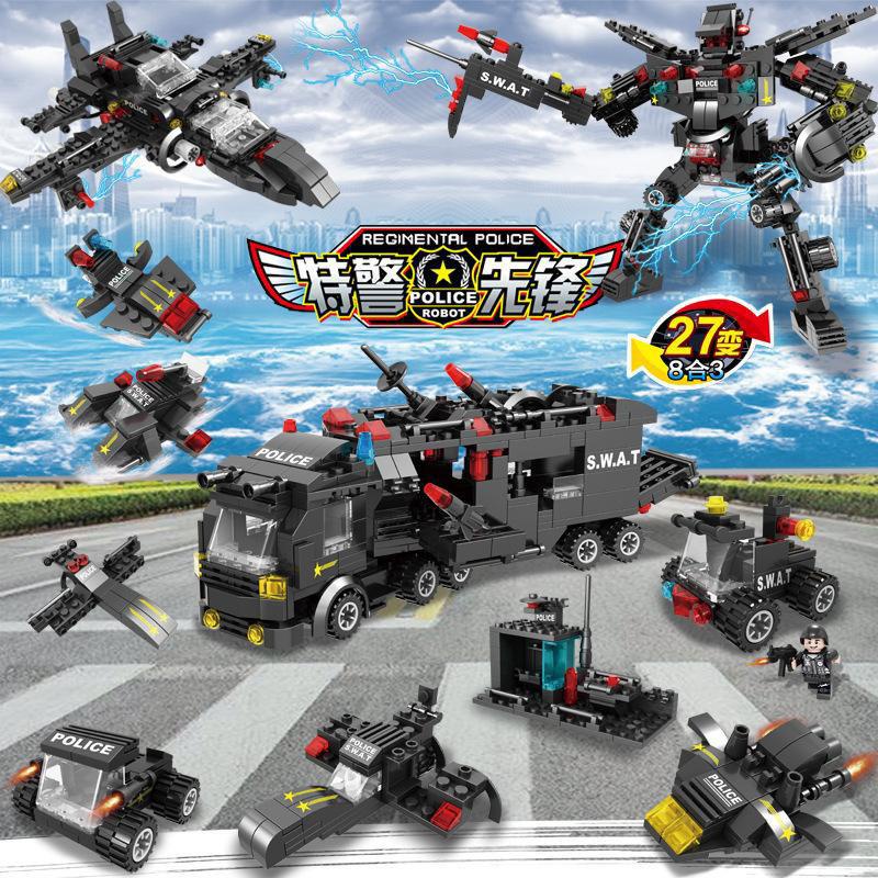 Mainan ROBOT OPTIMUZ-CAR &amp; BUMBLEBIII CAR DEFORMATION ROBOT 2 in 1 dan 10 in 1/ Robot Block