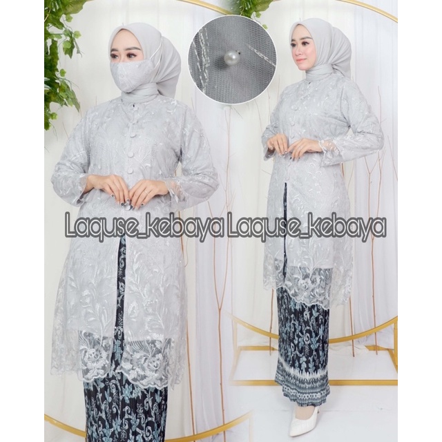 Set Kebaya Tunik Kancing Seribu Stelan Kebaya Model Kancing Set Kebaya Tunik Busui Kebaya Modern Terlaris Baju Kondangan By Laquse_Kebaya