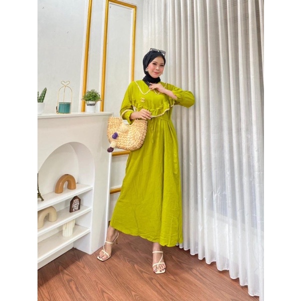 Gamis Rayon Renda Rempel Gamis panjang Daster Panjang