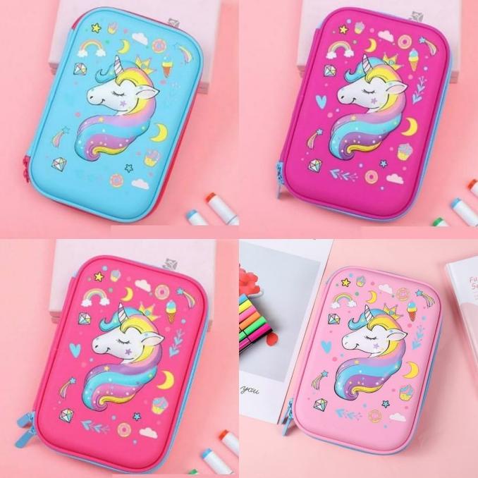 

Kotak Pensil Unicorn Tempat pensil 3D Hardtop Hadiah anak Perempuan