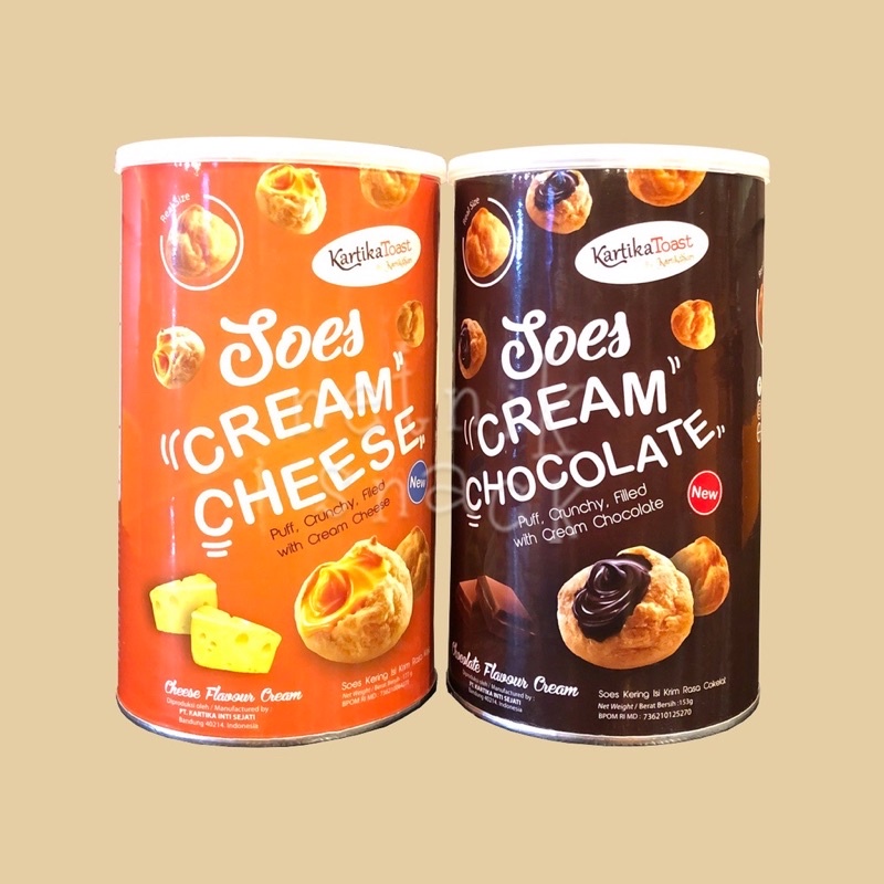 

Soes Cream Cheese Can | Sus kering isi Coklat / Keju Lumer Kemasan Toples