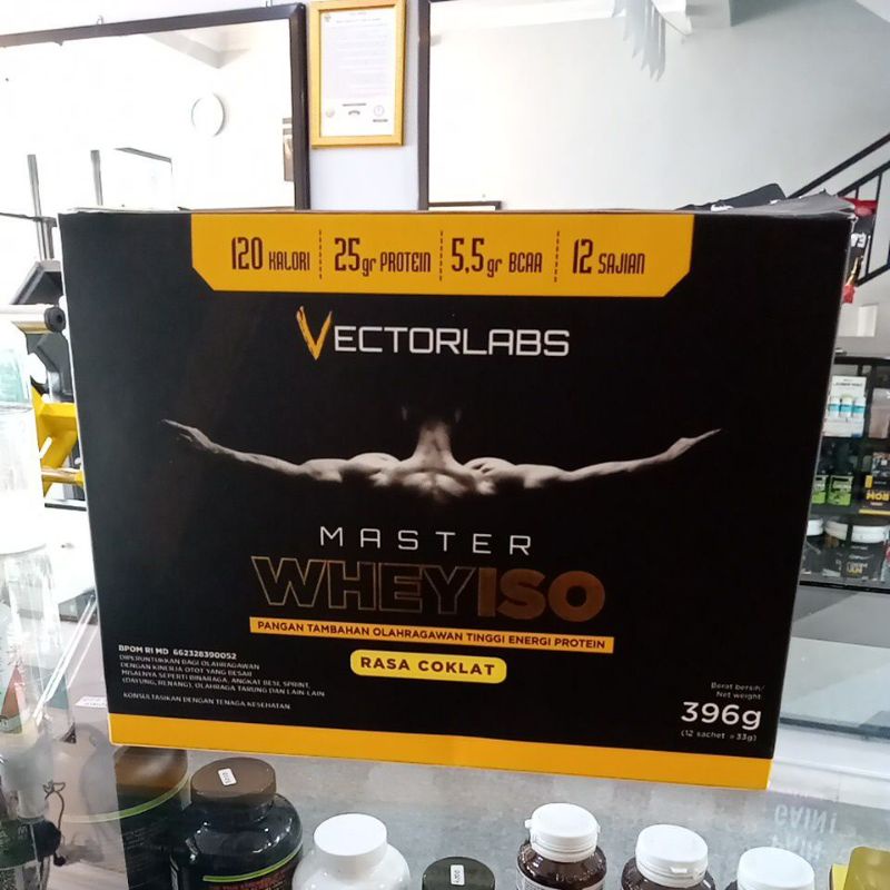 VECTORLABS Master Wheyiso Sachet / 12x Serving / 1 BOX - Whey Iso Susu Protein Isolate Murni