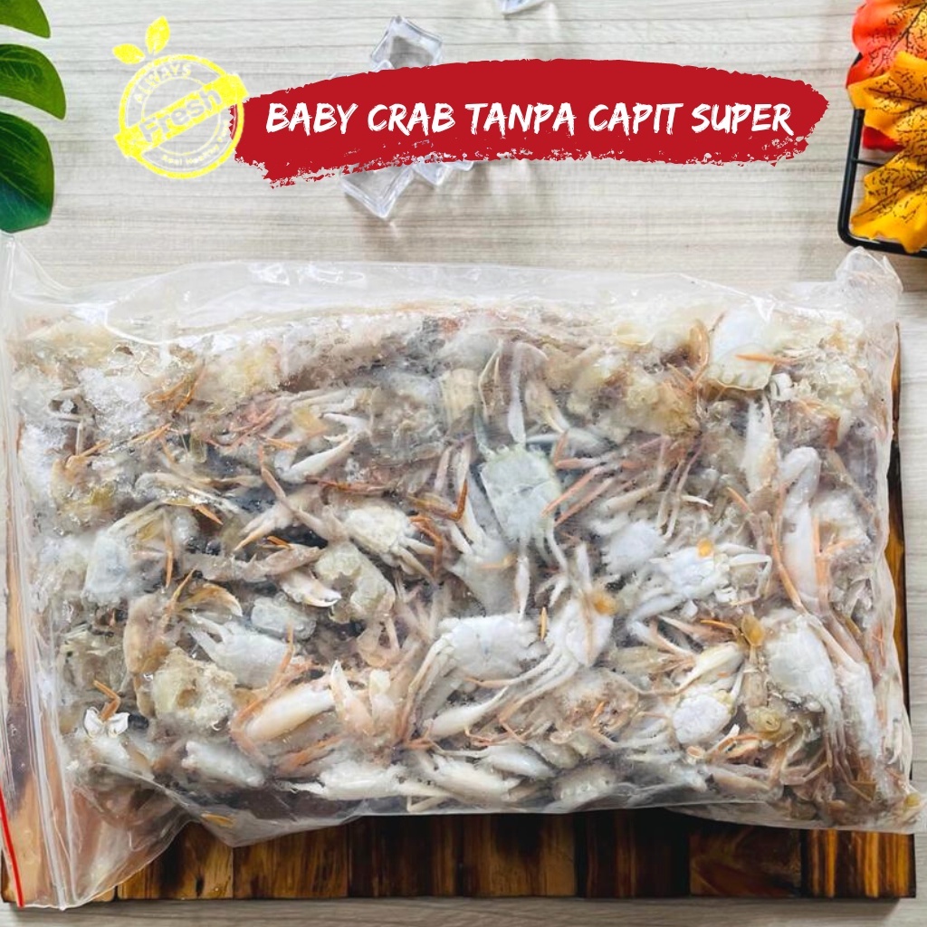 

Baby crab tanpa Capit Mentah 1kg kualitas export Super