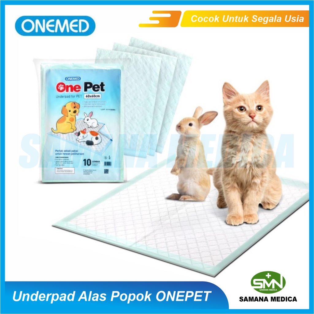 Onepet One Pet Underpad 60x60 Training Pad Anjing Kucing 1 Bag isi 10 Perlak Anti Bocor