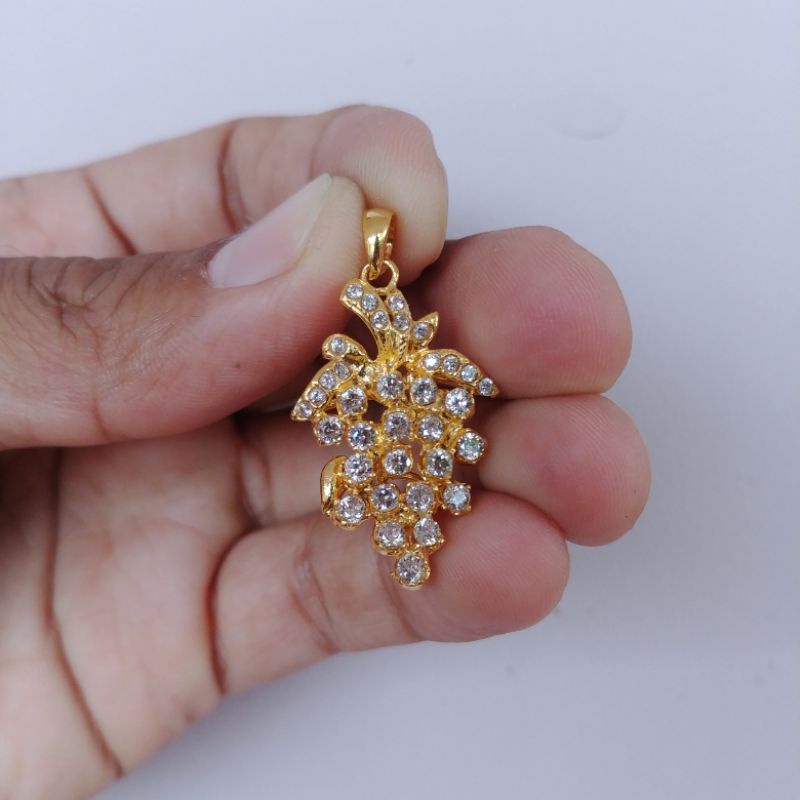 Liontin Mata Nanas Bandul Kalung Lapis Emas 24k