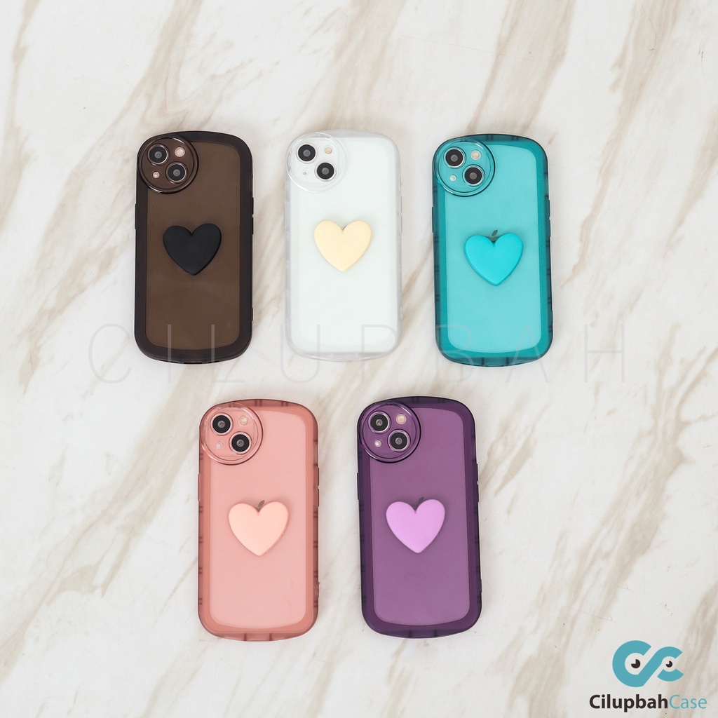 Transparant Soft Case 3D Love Full Lenscover iPhone 12 13 PRO MAX