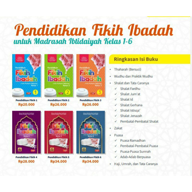 Jual Buku Pendidikan Madrasah Ibtidaiyyah Fikih Ibadah Kelas 1-6 ...