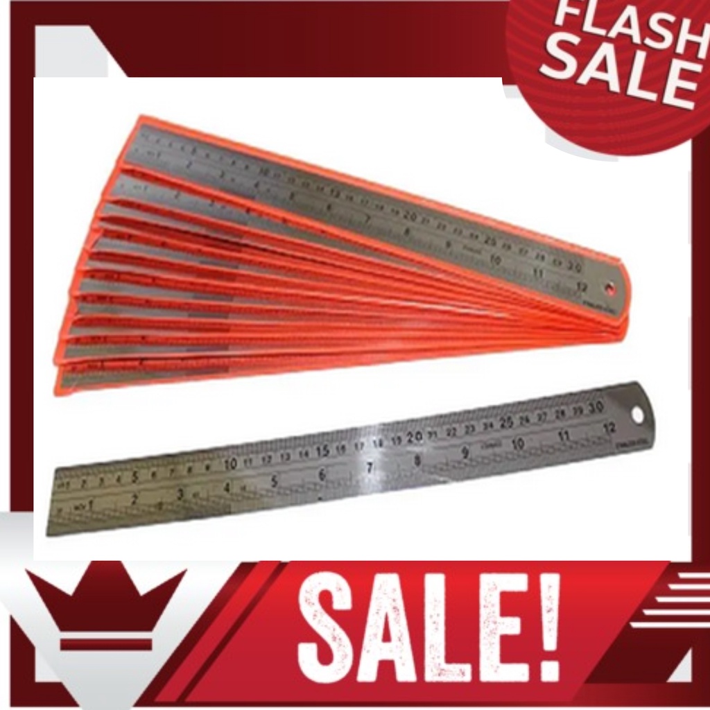 

PENGGARIS BESI panjang 30 cm atk penggaris ruler