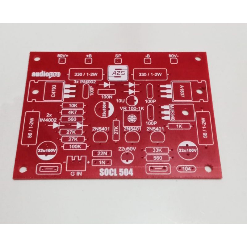 PCB Driver Power Amplifier Super OCL 504 SOCL 504 AZS