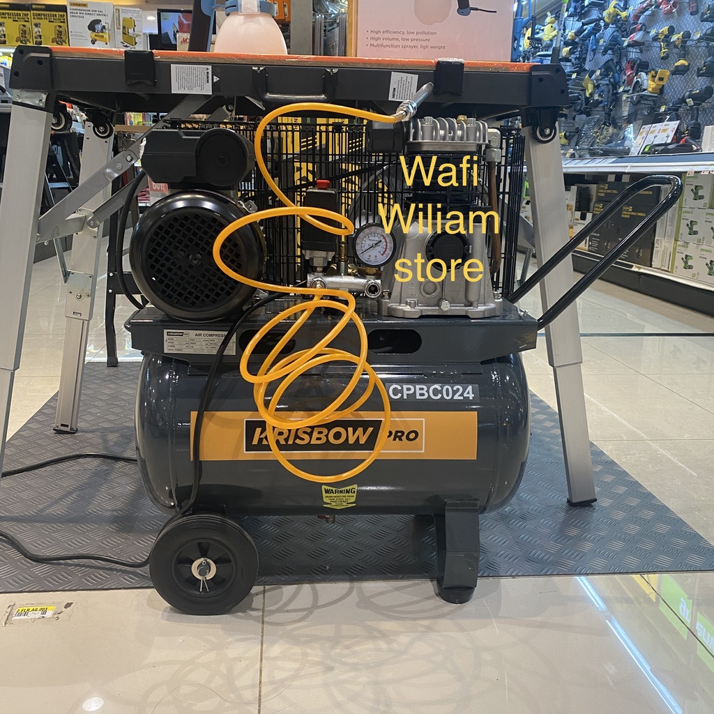 Krisbow Mesin Compressor Kompresor Angin listrik Italian 2hp 40l 8bar Cpbc024