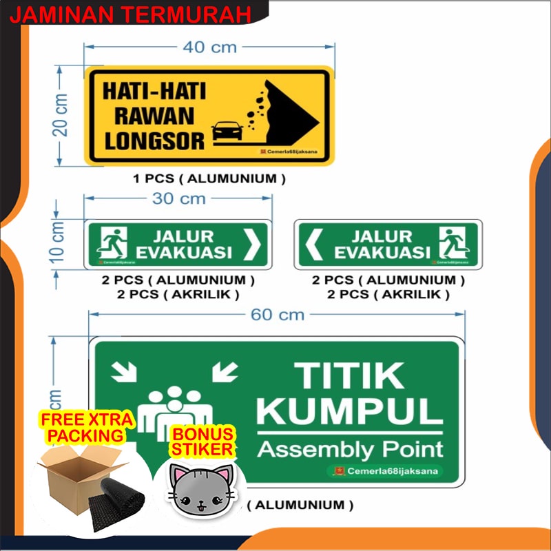 

Promo Custom Rambu K3 Plat Alumunium K3 Keren