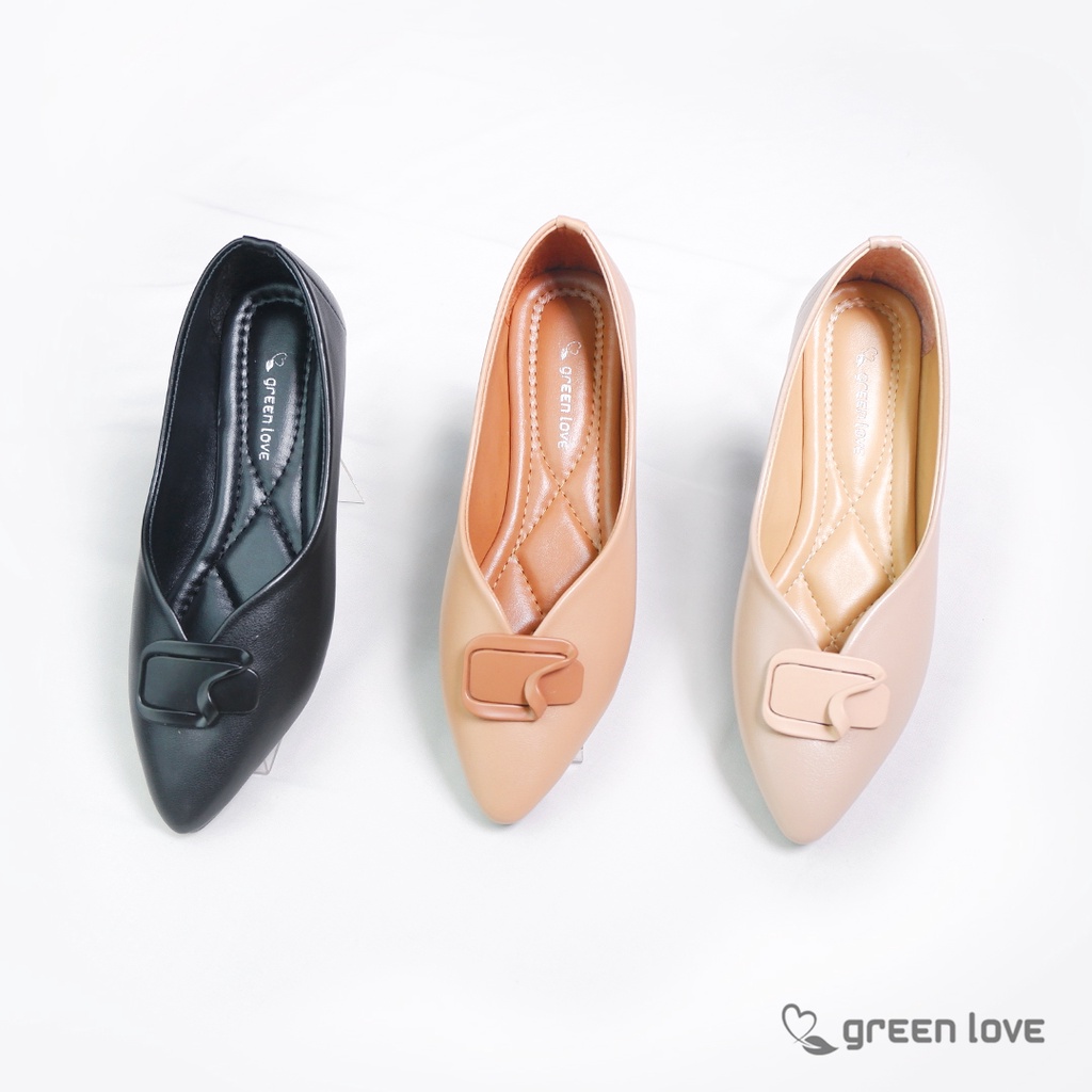 Green Love Sepatu Flat AMOUR