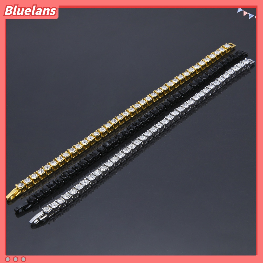 Gelang Berlian Imitasi Model Baris Tunggal Untuk Pria