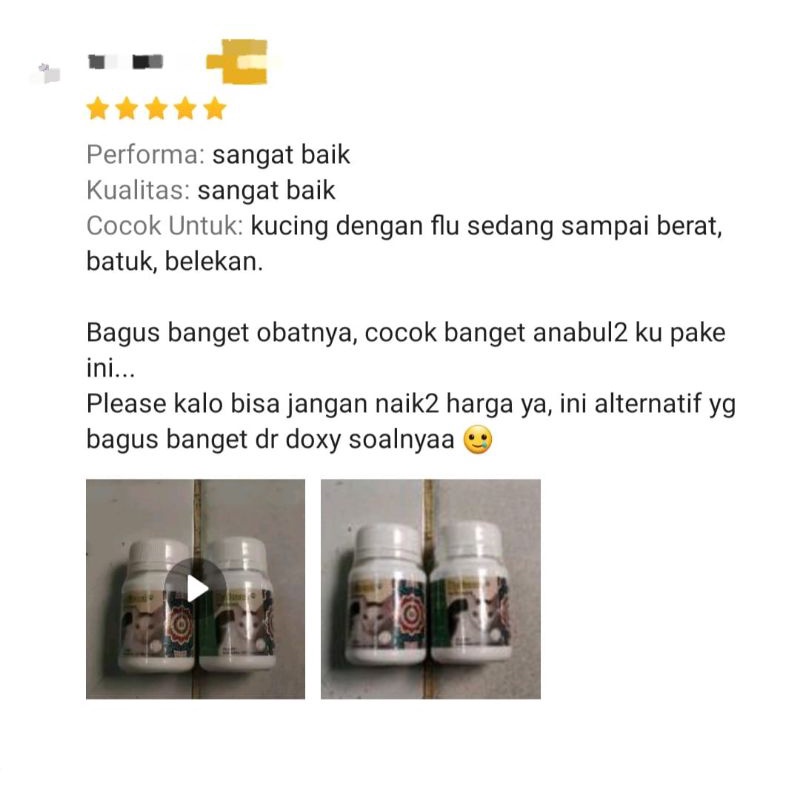 Xylincat flu demam sariawan calici parasit darah kucing 50 kapsul 1 botol