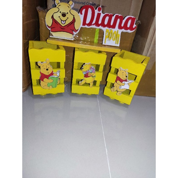 

Tempat pensil winnie the pooh kayu