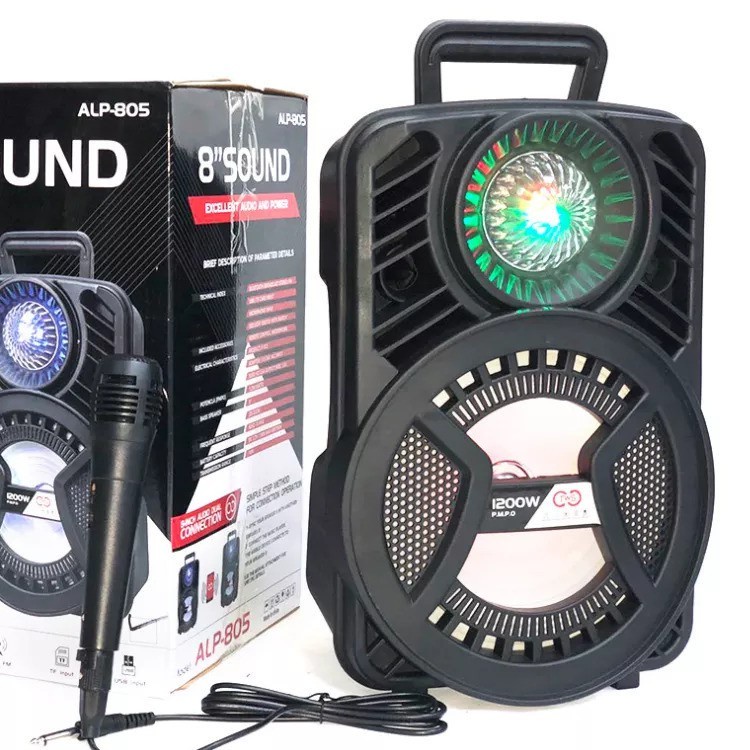 SPEAKER BLUETOOTH TWS + MIC ALP-805 ALP-806 8 INCHI ALP805 ALP806 SPEAKER PORTABLE SPEAKER MUSIC BOX BLUETOOTH