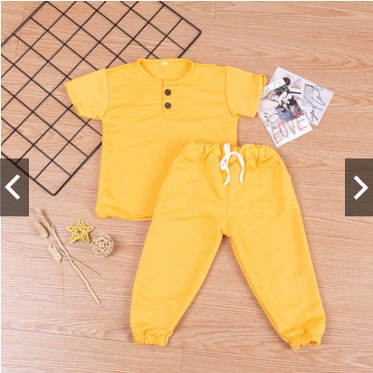 SETELAN BAJU ANAK POLOS CELANA PANJANG SET KOKO  / SET KOKO BAHAN