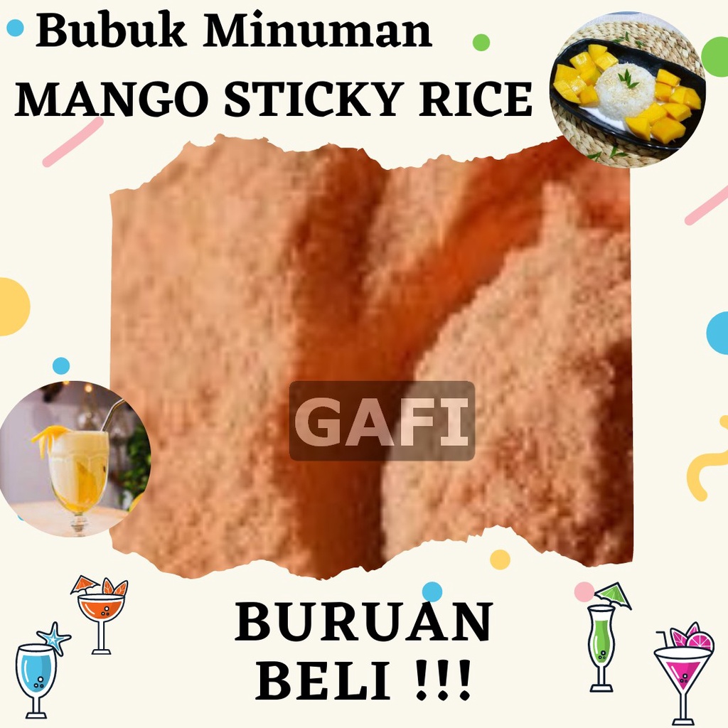 

Bubuk Minuman Rasa Mango Sticky Rice 1Kg Minuman Powder Mango Sticky Rice Kiloan Drinking Powder 1 Kg Kekinian Boba Aneka Instan Murah Enak Terbaik Halal Premium